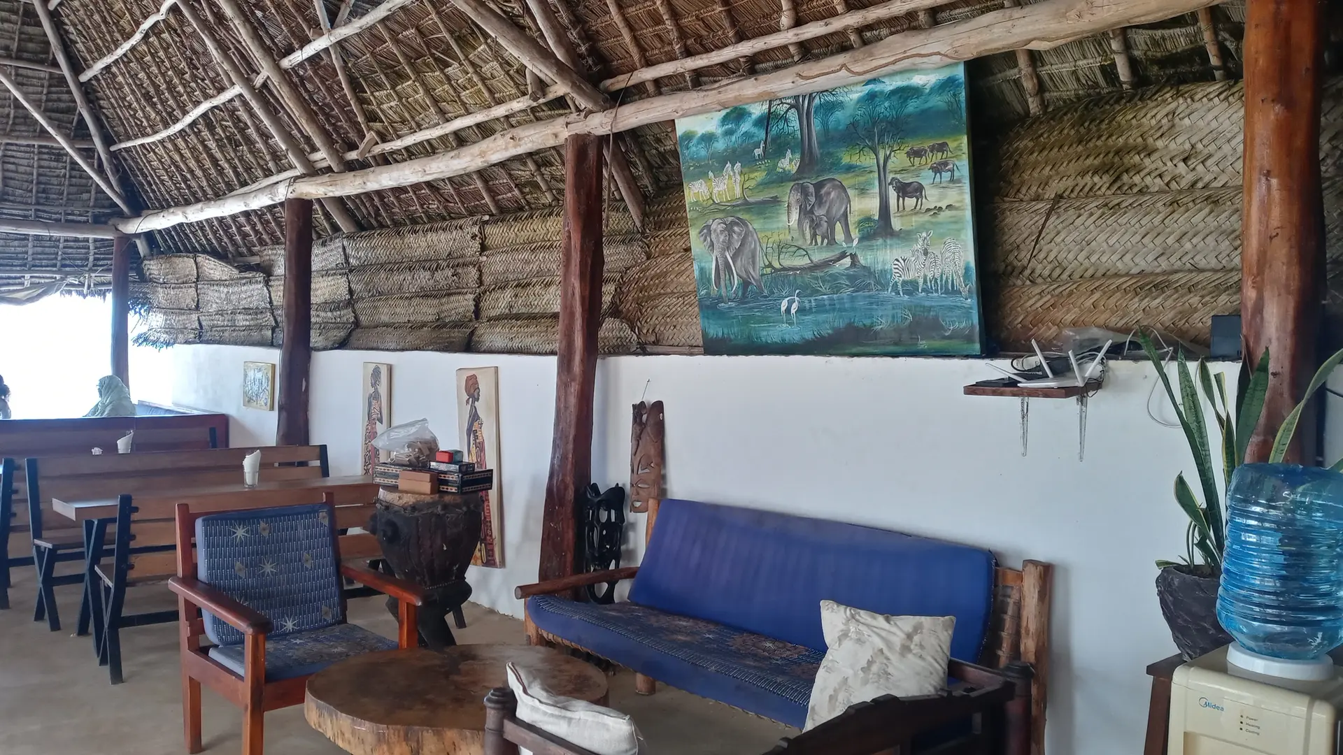 Kryté posezení rodinné restaurace v resortu